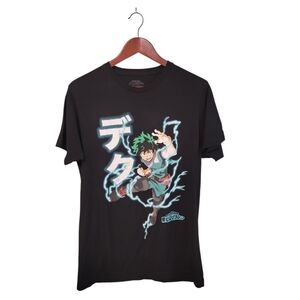 My Hero Academia Project Mens Anima Black‎ Graphic Tee Shirt Size Medium